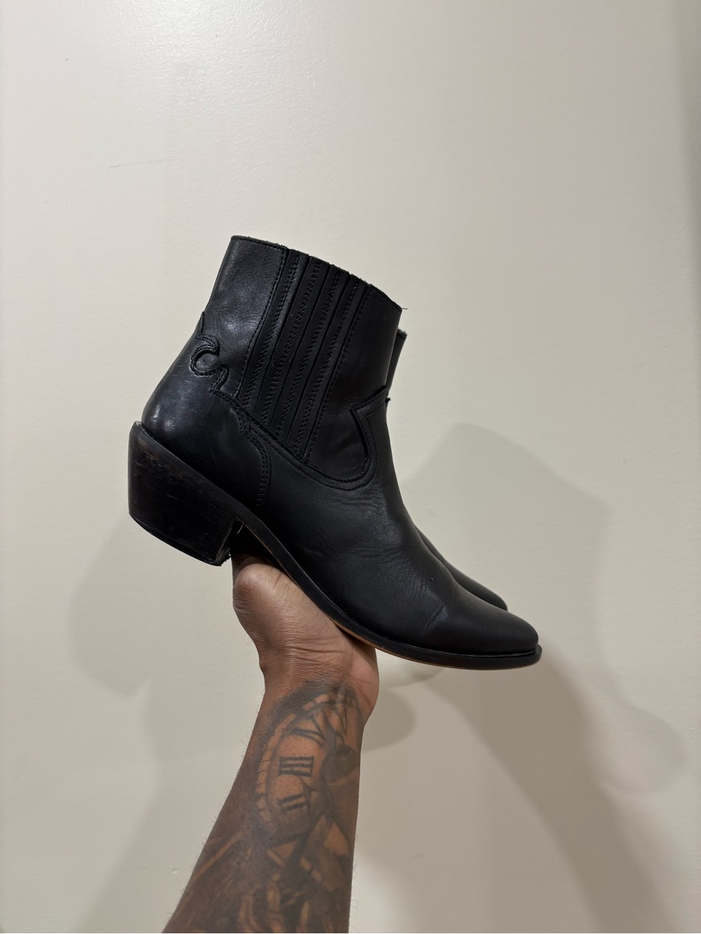 Classic Leather Western Cowboy Boots